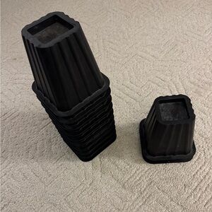Black Plastic Bed-Risers